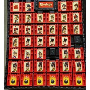 STRATEGO Board Game 1996 Pieces 38 Red Replacement Parts MB